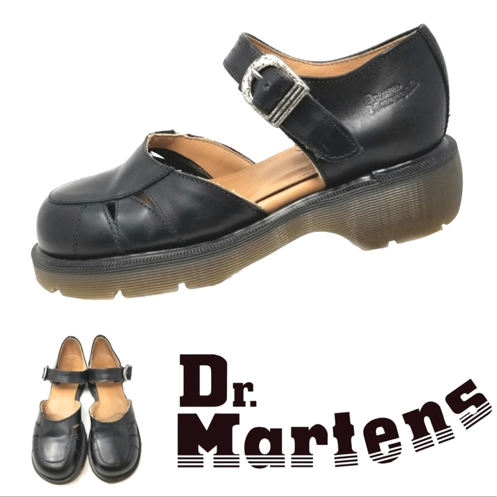 Dr. Martens Vintage Super rare MIA MaryJane black sandal,made in England,6.5US
